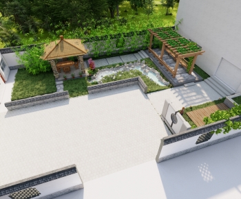 New Chinese Style Courtyard/landscape-ID:242300031