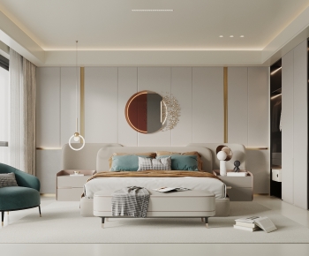 Modern Wabi-sabi Style Bedroom-ID:877027992