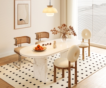 French Style Dining Table And Chairs-ID:768906121