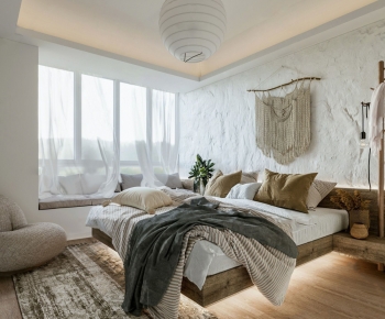 Wabi-sabi Style Bedroom-ID:297214985