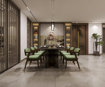 New Chinese Style Dining Room-ID:980325946