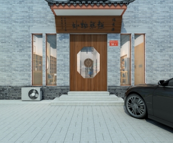 New Chinese Style Facade Element-ID:259202969