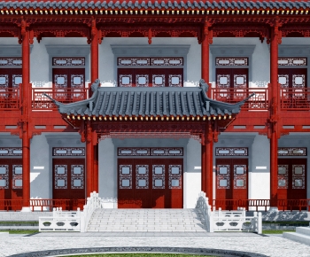 Chinese Style Ancient Architectural Buildings-ID:197041055