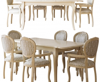 European Style Dining Table And Chairs-ID:292224881
