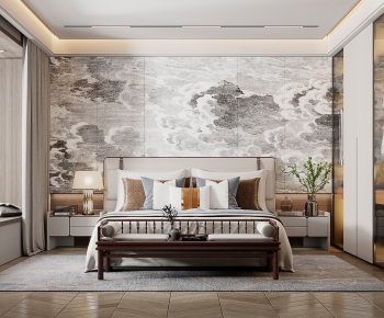 New Chinese Style Bedroom-ID:886548041