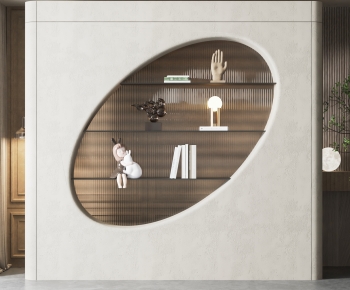 Wabi-sabi Style Decorative Cabinet-ID:552885064