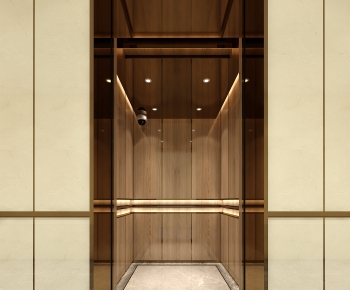 Modern Office Elevator Hall-ID:934380053