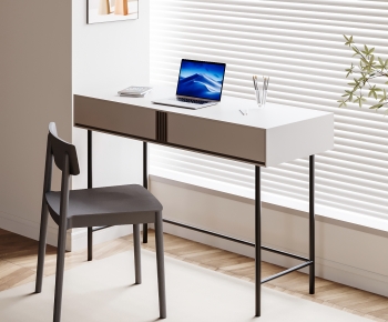 Modern Computer Desk And Chair-ID:400773051