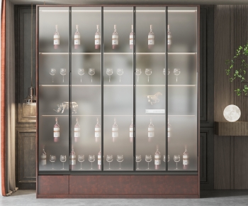 New Chinese Style Wine Cabinet-ID:350708018