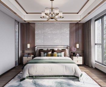 New Chinese Style Bedroom-ID:911850969
