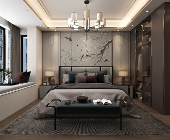New Chinese Style Bedroom-ID:711476096