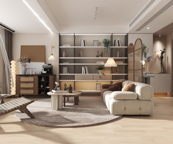 Wabi-sabi Style A Living Room-ID:835130936