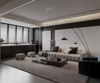 Modern A Living Room-ID:749015096