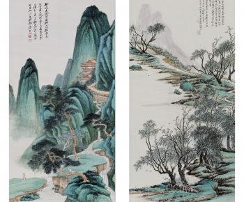 新中式山水风景画-ID:109894999