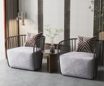 New Chinese Style Single Sofa-ID:540584098