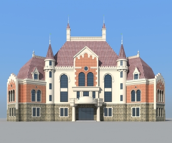 Simple European Style Building Appearance-ID:834264995