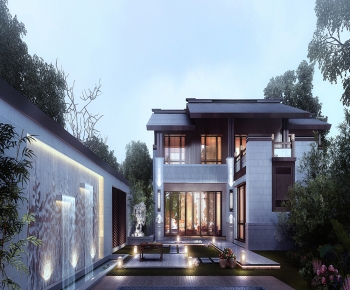 New Chinese Style Courtyard/landscape-ID:701714996