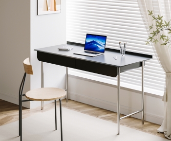 Modern Computer Desk And Chair-ID:196576126