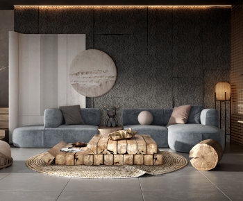 Wabi-sabi Style A Living Room-ID:146996971