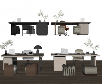 Modern Computer Desk And Chair-ID:540021908
