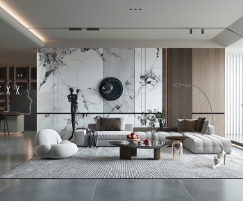 Modern A Living Room-ID:746130966