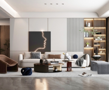 Modern A Living Room-ID:990190034