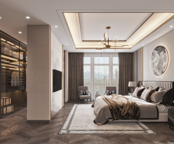 New Chinese Style Bedroom-ID:615150912