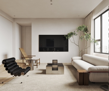 Modern Wabi-sabi Style A Living Room-ID:818627121