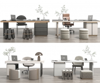 Modern Computer Desk And Chair-ID:154370071