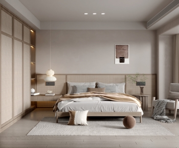 Wabi-sabi Style Bedroom-ID:128695015