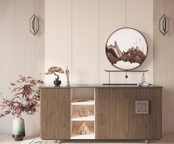 New Chinese Style Entrance Cabinet-ID:808177953