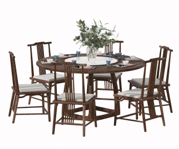 New Chinese Style Dining Table And Chairs-ID:677058949