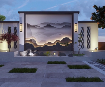 New Chinese Style Courtyard/landscape-ID:319236997