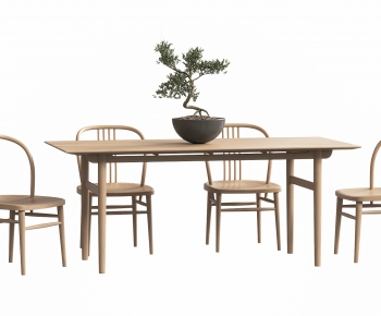 新中式木质餐桌椅-ID:663152932