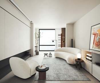 Modern Wabi-sabi Style A Living Room-ID:851993083