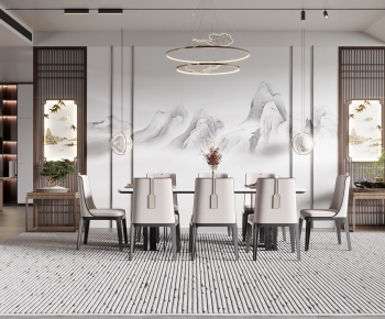 New Chinese Style Dining Room-ID:759954933