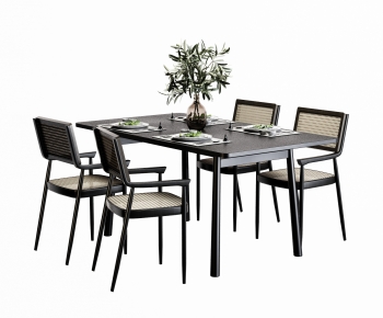 French Style Dining Table And Chairs-ID:857300049
