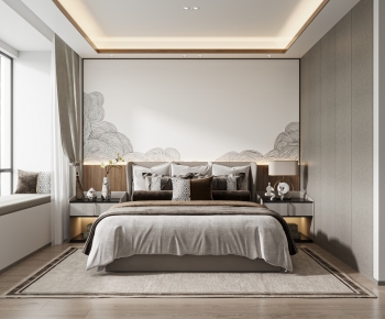 New Chinese Style Bedroom-ID:410054925