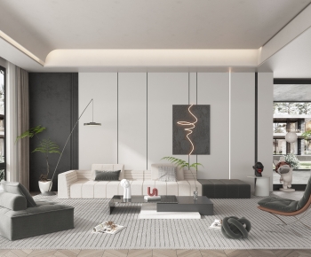 Modern A Living Room-ID:581886058