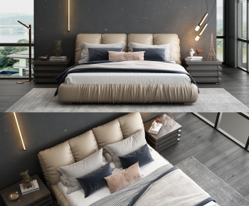 Modern Double Bed-ID:149456027