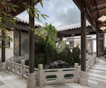 New Chinese Style Courtyard/landscape-ID:103330655