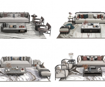 New Chinese Style Sofa Combination-ID:158629892