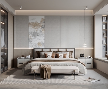 New Chinese Style Bedroom-ID:763489968