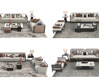 New Chinese Style Sofa Combination-ID:478404059