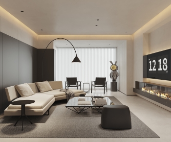 Modern Wabi-sabi Style A Living Room-ID:506712917