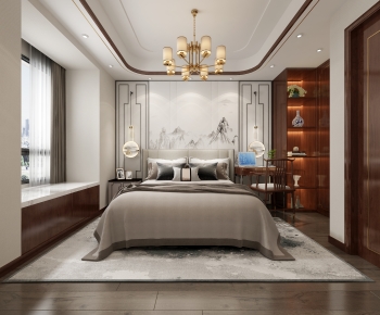 New Chinese Style Bedroom-ID:145917896