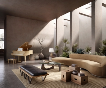 Wabi-sabi Style A Living Room-ID:302618034