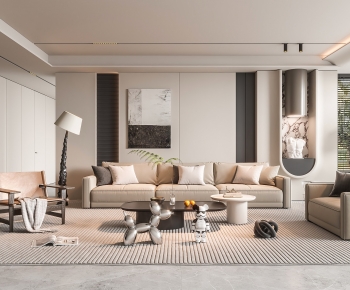 Modern A Living Room-ID:742580896