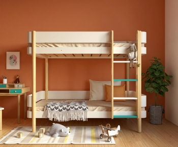 Nordic Style Bunk Bed-ID:780416977