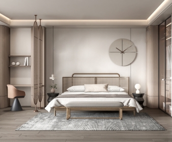 Wabi-sabi Style Bedroom-ID:131740644